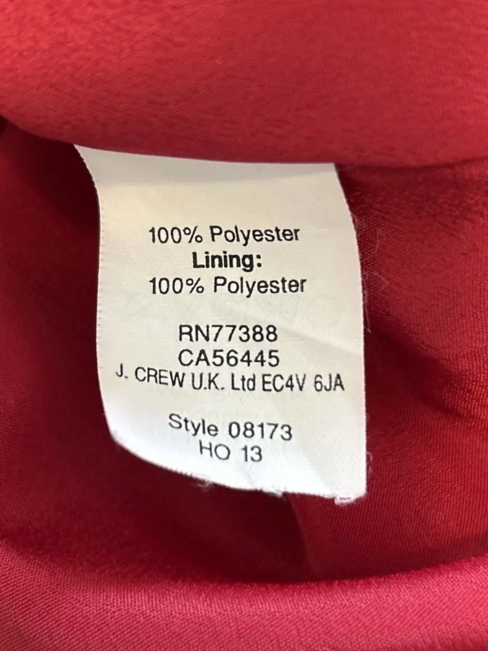 J. Crew Red Short Sleeve  Sheath Dress